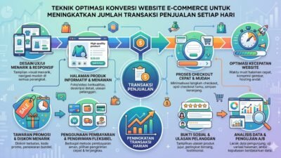 Teknik Optimasi Konversi Website E-commerce Untuk Meningkatkan Jumlah Transaksi Penjualan Setiap Hari